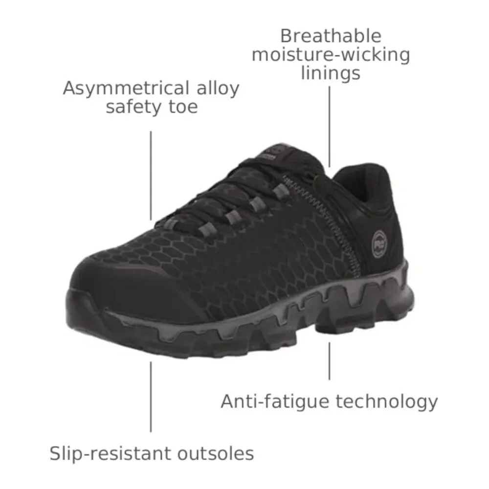 Timberland Pro powertrain sport black mens 12 work sneaker work shoe alloy toe